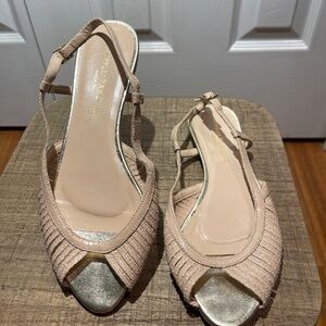 Loeffler Randall flat sling back sandals size 7 beige